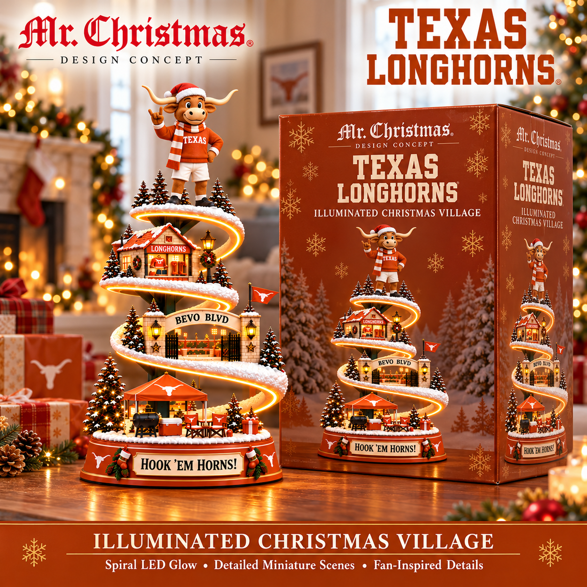 TLH Premium Illuminated Christmas Village NHVH