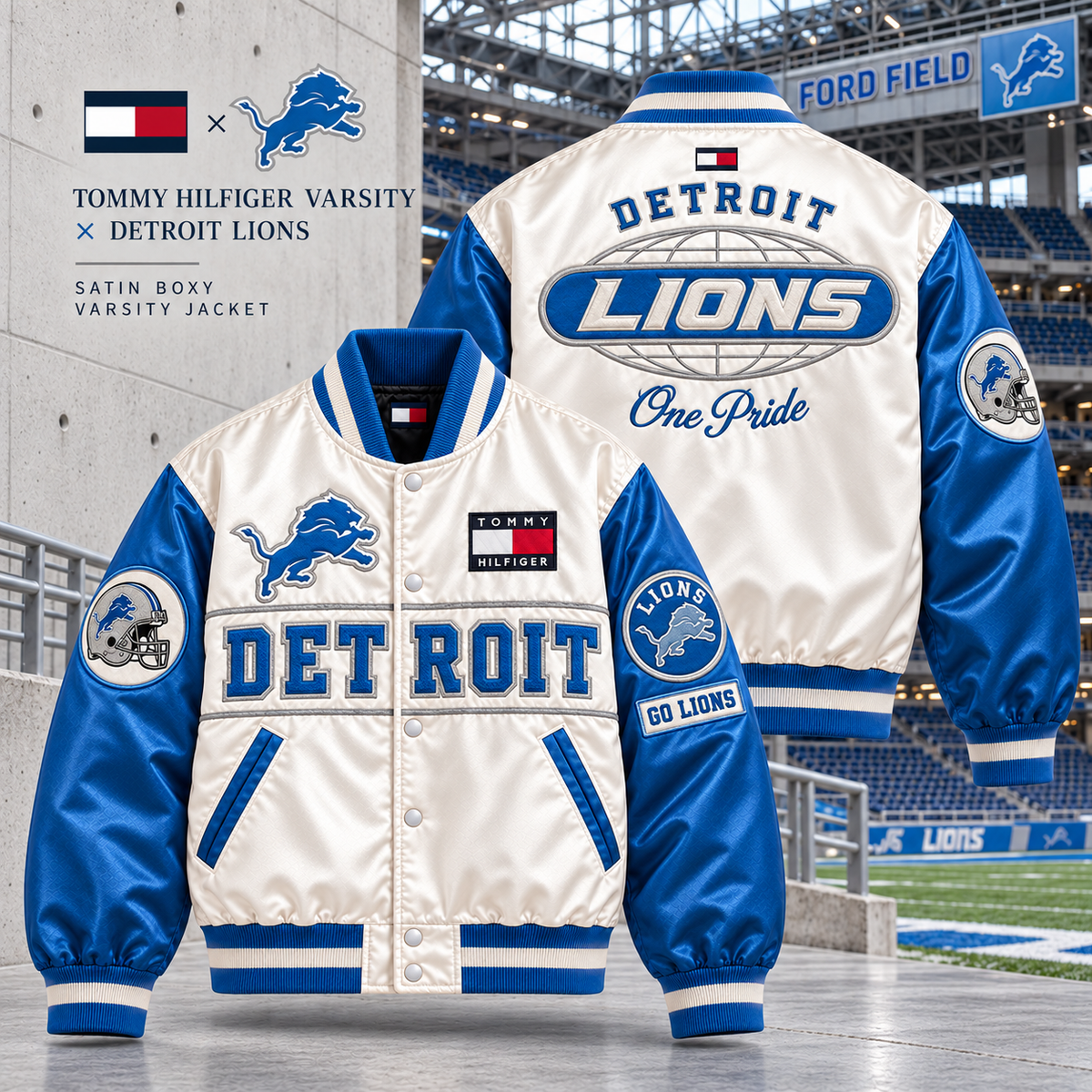 DTL Satin Boxy Varsity Jacket NTKO