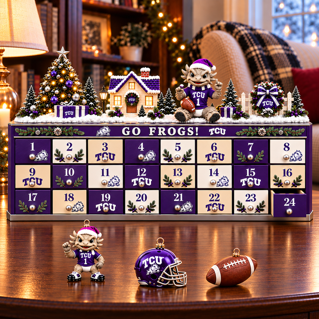 Premium TCU Christmas Wooden Advent Calendar PVNA