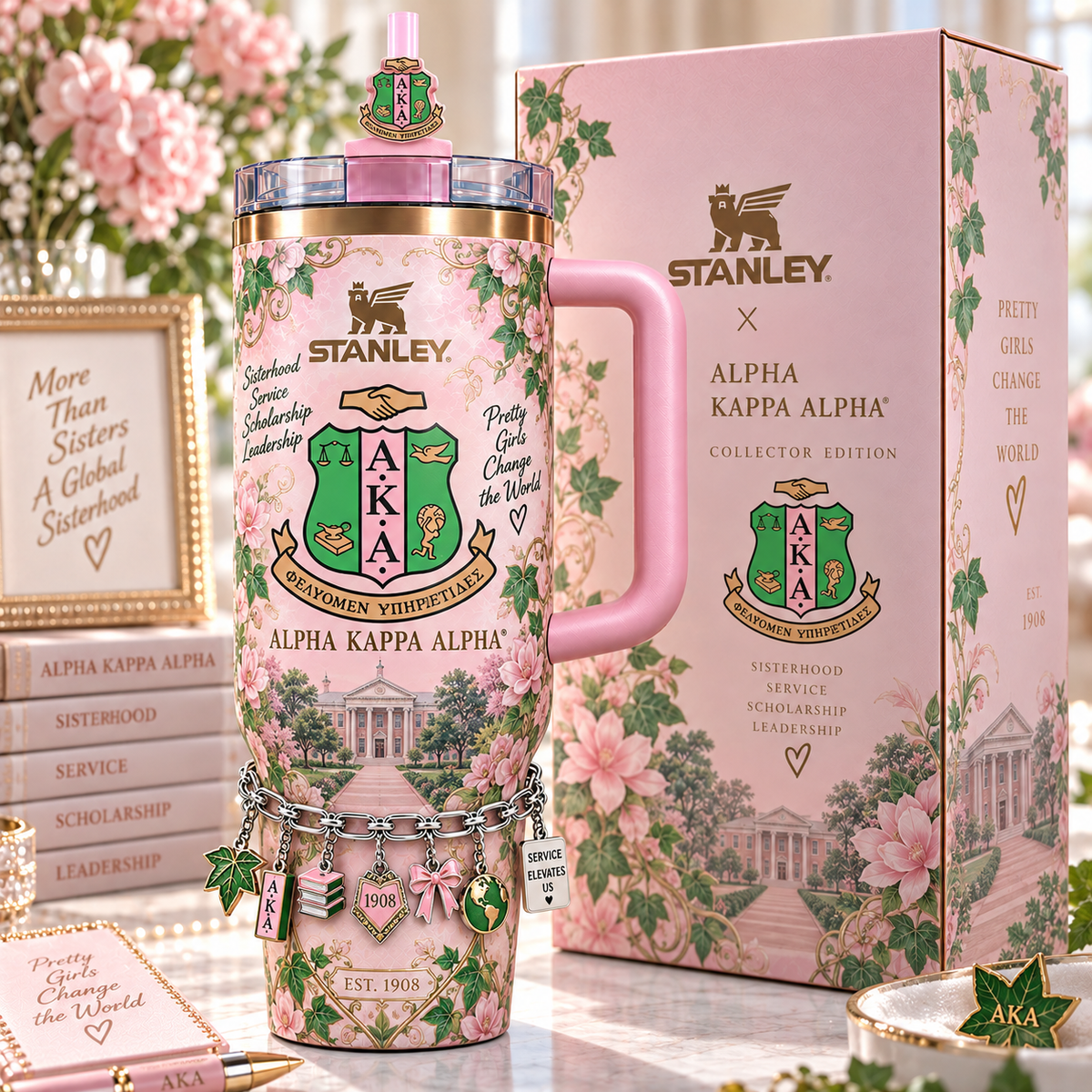 AKA Luxury Tumbler Charm Bracelet TTNL
