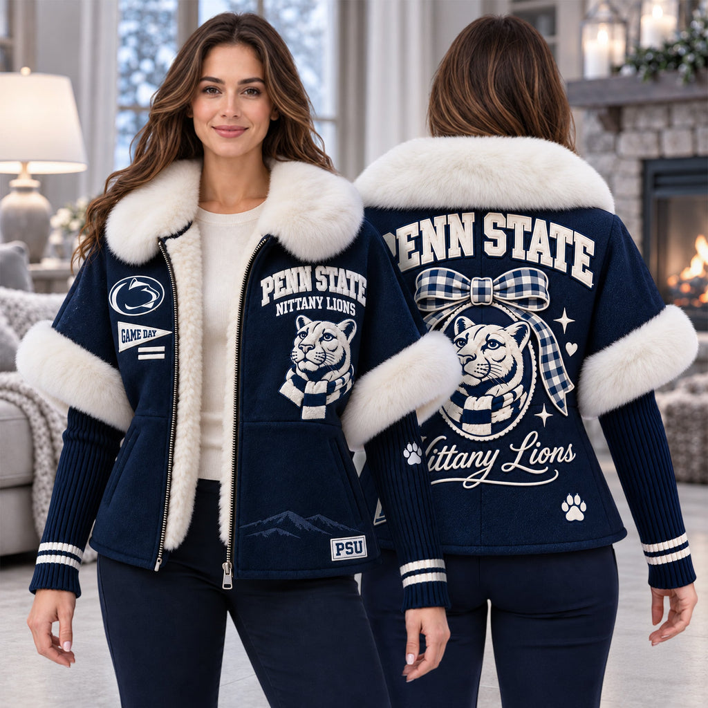 Premium PSNL Plush Collar Knit Sleeve Jacket PVNA