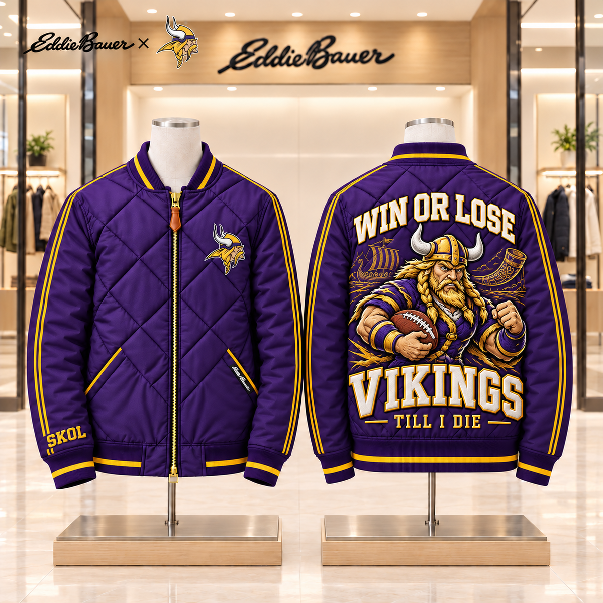 MNVK Premium Classic Quilted Bomber Jacket TMH