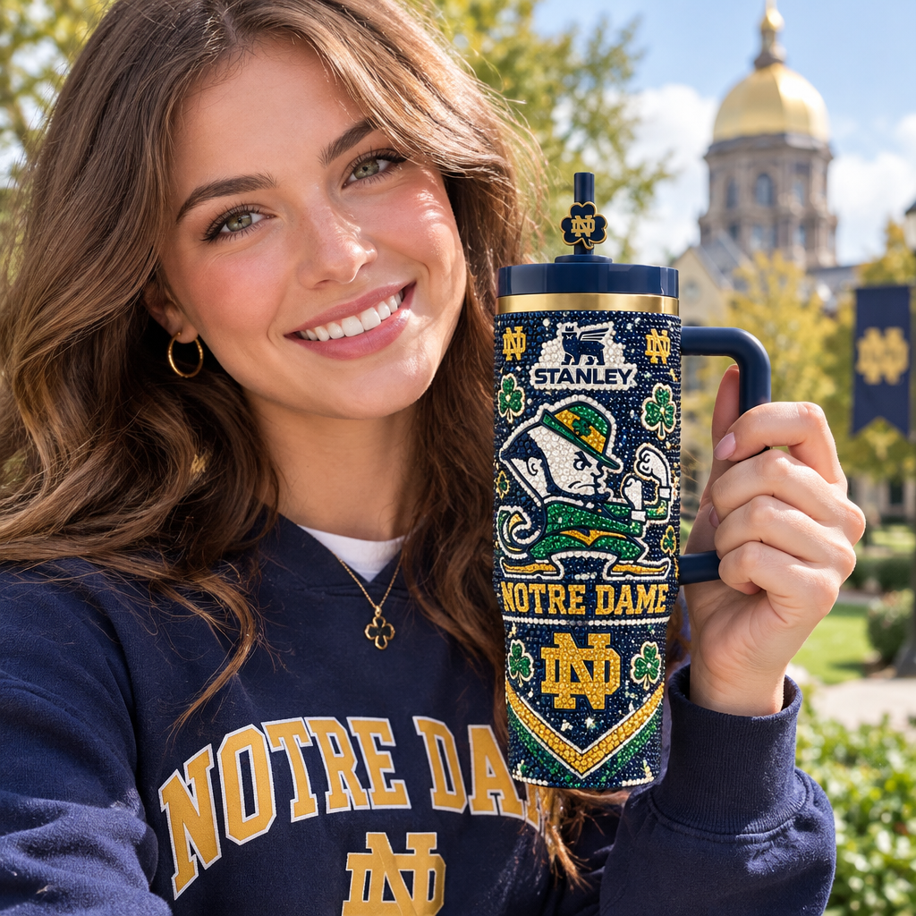 Notre Dame Fighting Irish 40oz Tumbler With Handle TTNL